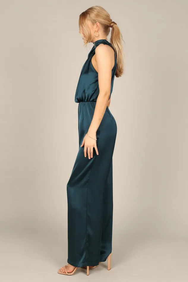 Petal and Pup Savannah One Shoulder Jumpsuit Teal Women Jumpsuits and Rompers