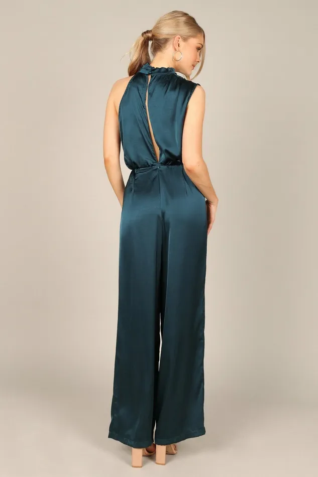 Petal and Pup Savannah One Shoulder Jumpsuit Teal Women Jumpsuits and Rompers
