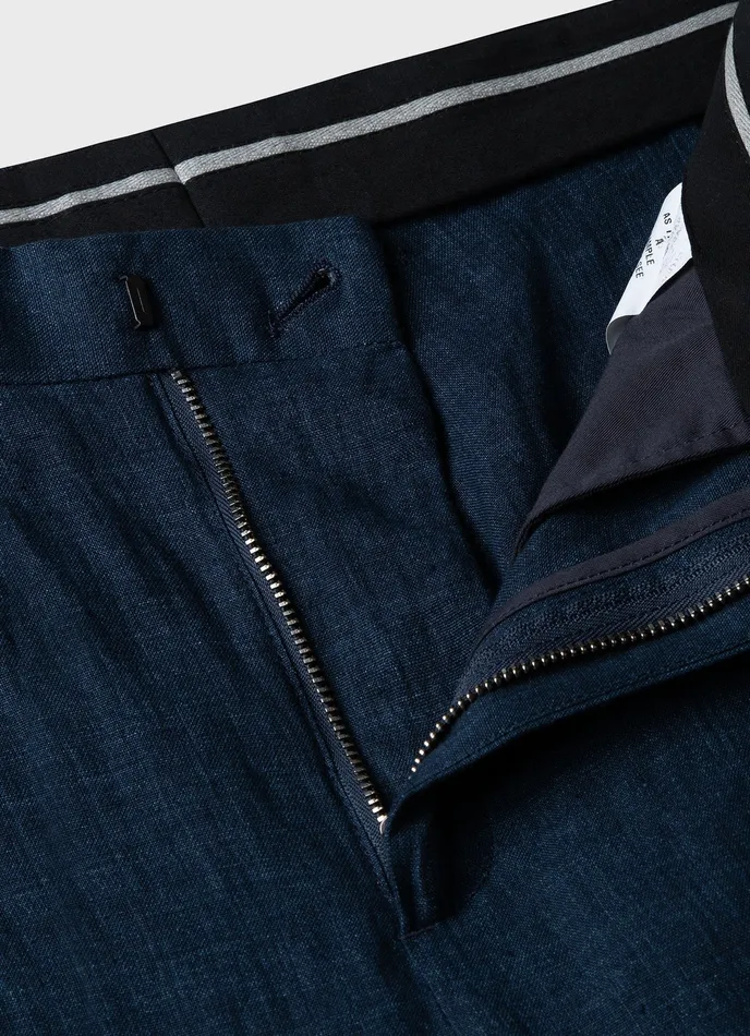 Pleated Linen Trouser Light Navy Men Pants ussunspel Pleated Linen Trouser Light Navy Men Pants ussunspel