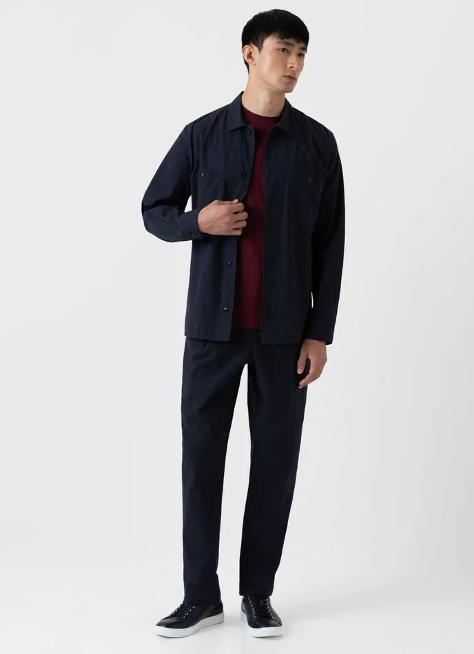 Pleated Seersucker Trouser Men SUNSPEL Pants