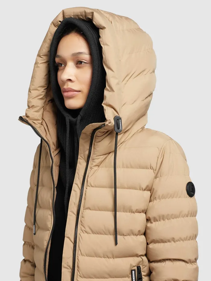 Puffer Jackets Women Jacke LOVINA5 MATT Beige KHUJO