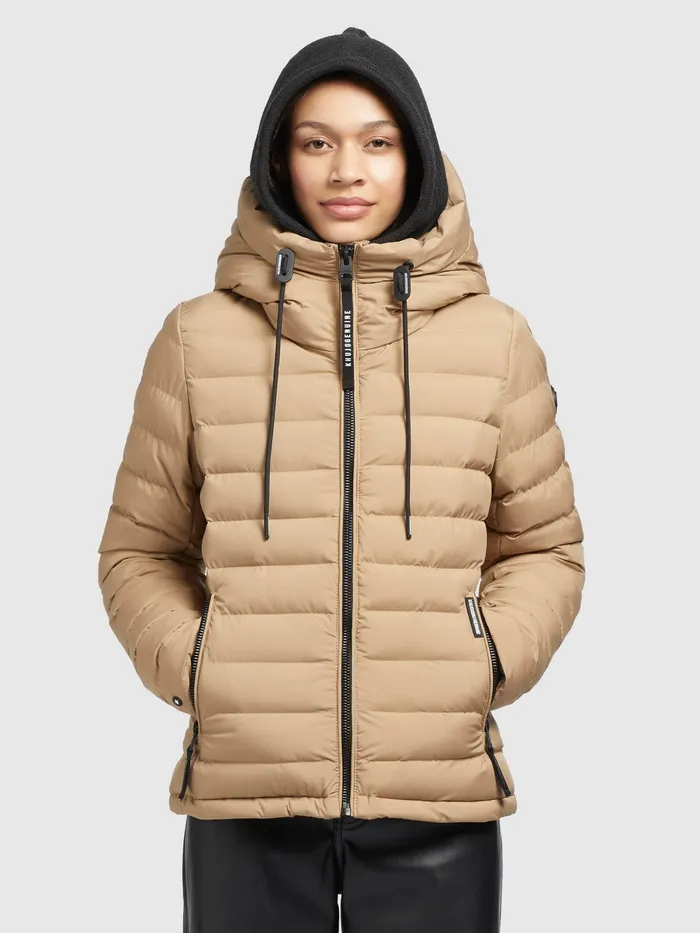 Puffer Jackets Women Jacke LOVINA5 MATT Beige KHUJO