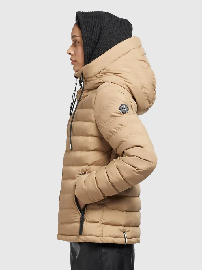 Puffer Jackets Women Jacke LOVINA5 MATT Beige KHUJO