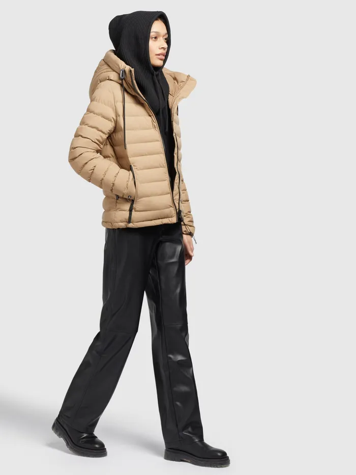 Puffer Jackets Women Jacke LOVINA5 MATT Beige KHUJO