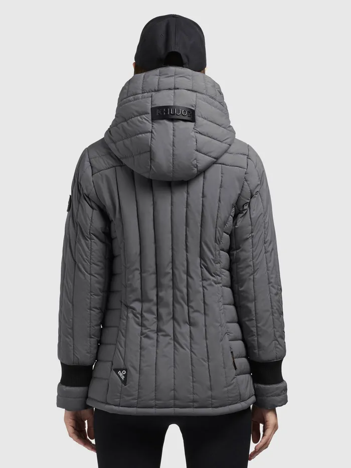 Quilted Jackets KHUJO Women Jacke TWEETY PRIME7 LIGHT Anthrazit Anthrazit