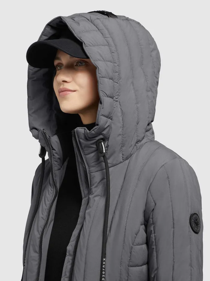 Quilted Jackets KHUJO Women Jacke TWEETY PRIME7 LIGHT Anthrazit Anthrazit