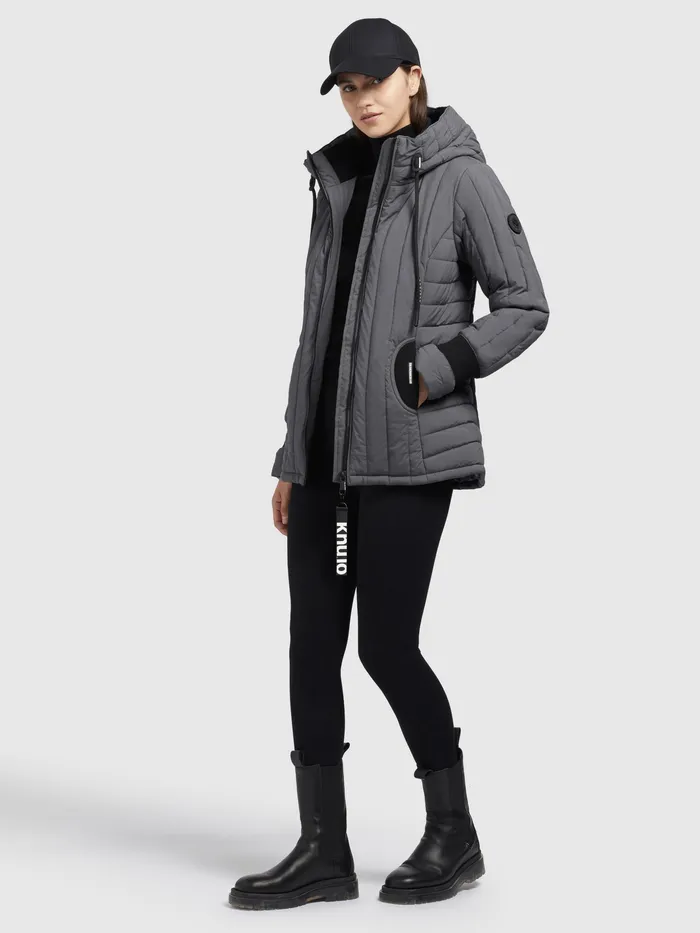 Quilted Jackets KHUJO Women Jacke TWEETY PRIME7 LIGHT Anthrazit Anthrazit