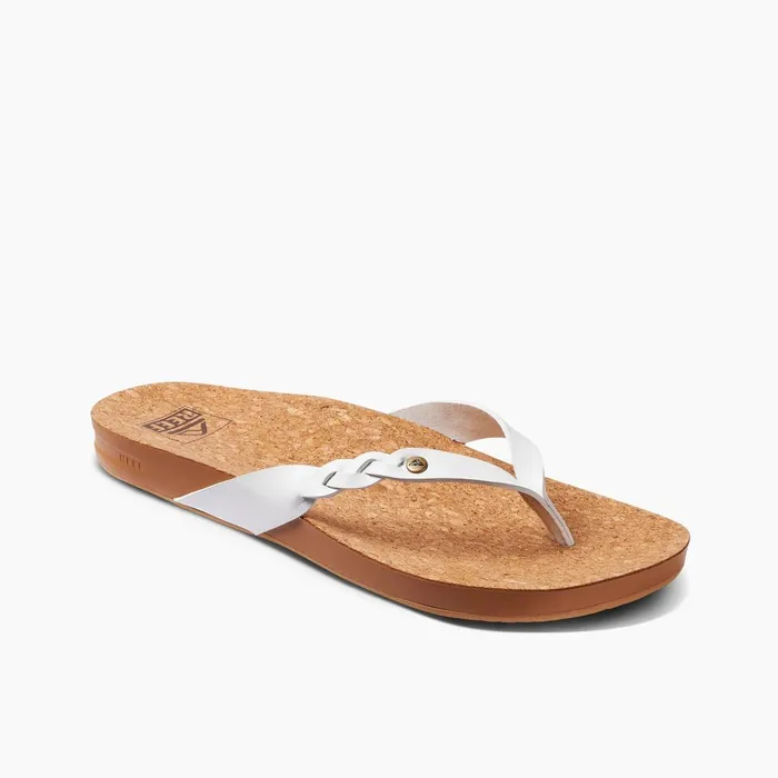 Reef Cushion Court Twist White Women Flip Flops Reef Cushion Court Twist White Women Flip Flops