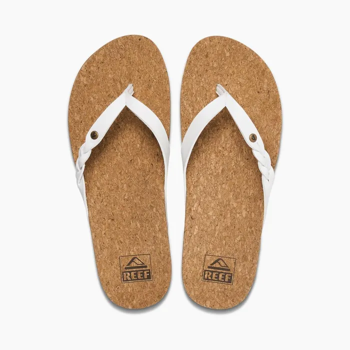 Reef Cushion Court Twist White Women Flip Flops Reef Cushion Court Twist White Women Flip Flops