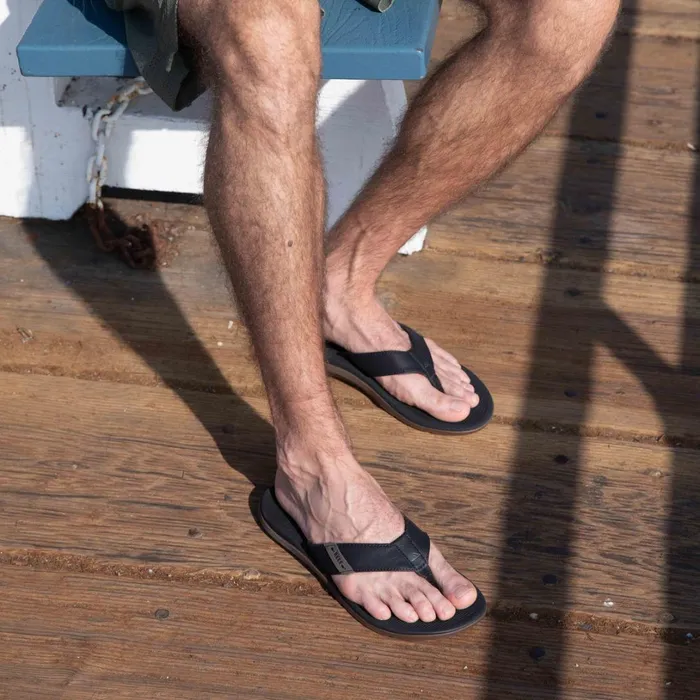 Reef Santa Ana Black Men Flip Flops Reef Santa Ana Black Men Flip Flops