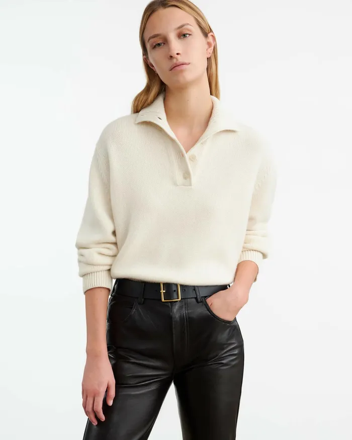 RENATA CASHMERE SWEATER Ivory Women Nili Lotan Knits and Sweaters