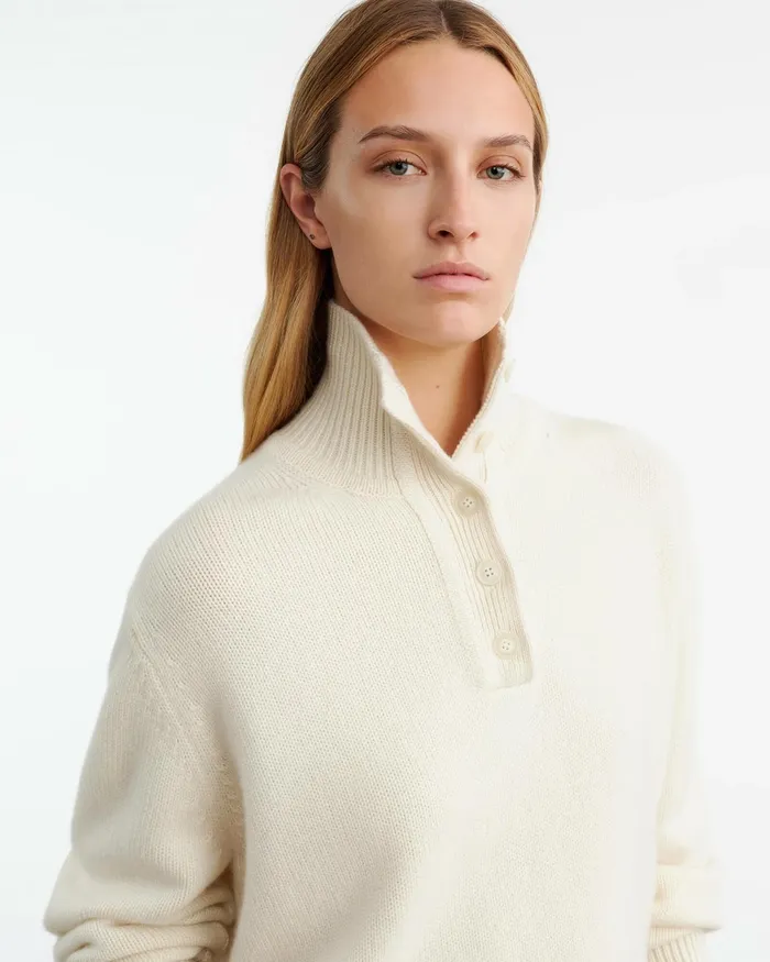 RENATA CASHMERE SWEATER Ivory Women Nili Lotan Knits and Sweaters