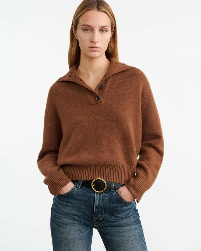 RENATA CASHMERE SWEATER Ivory Women Nili Lotan Knits and Sweaters