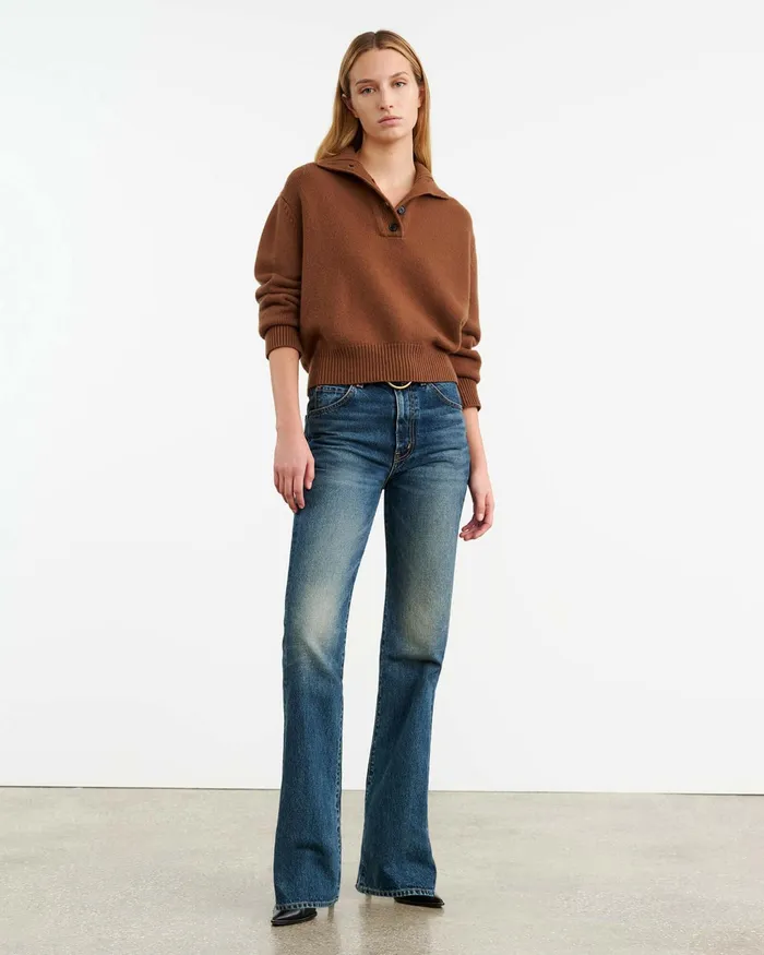 RENATA CASHMERE SWEATER Ivory Women Nili Lotan Knits and Sweaters