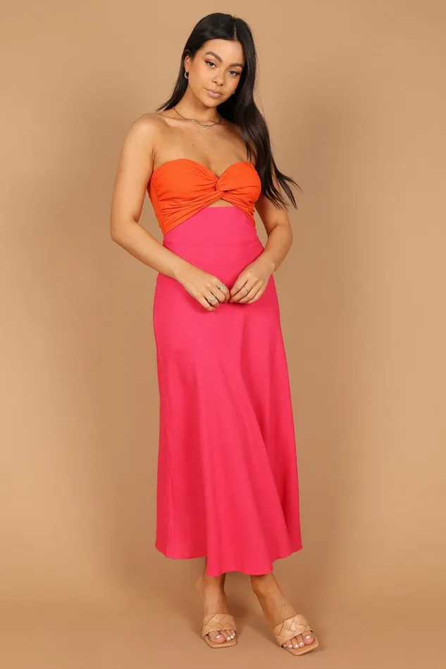 Rosetta Dress FuchsiaOrange Event Dresses Petal and Pup Women