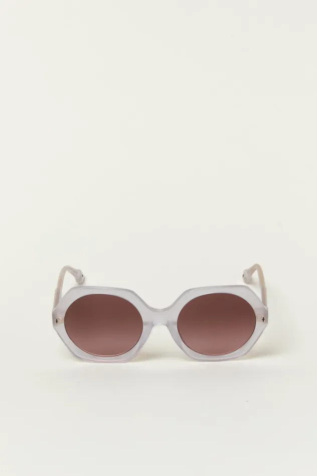 Round Sunglasses Luny Blue Women Baandsh Eyewear
