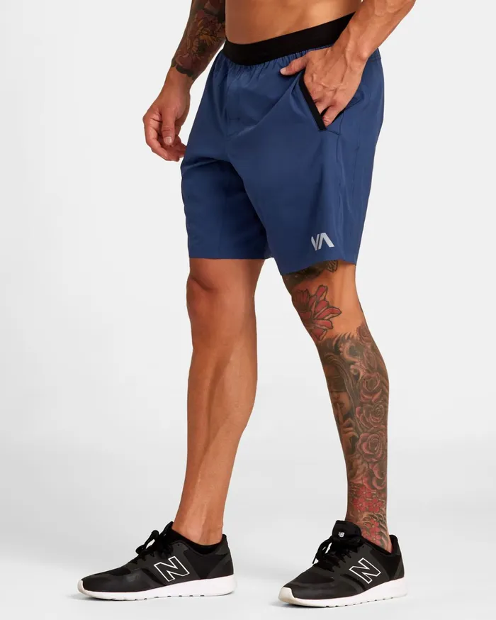 RVCA Athletic Shorts Yogger Plus 18034 Training Shorts Army Blue 8211 Men