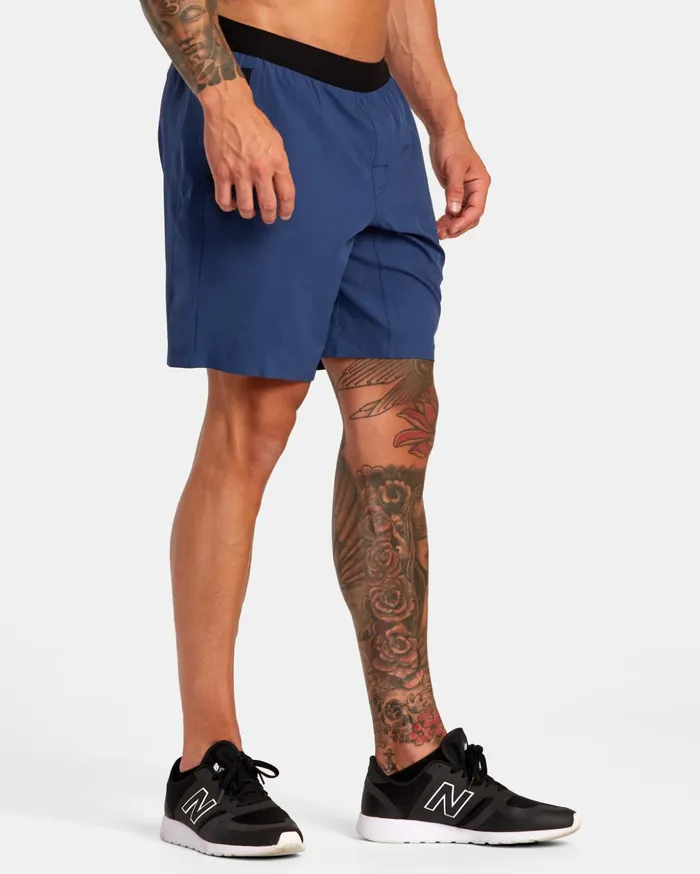 RVCA Athletic Shorts Yogger Plus 18034 Training Shorts Army Blue 8211 Men