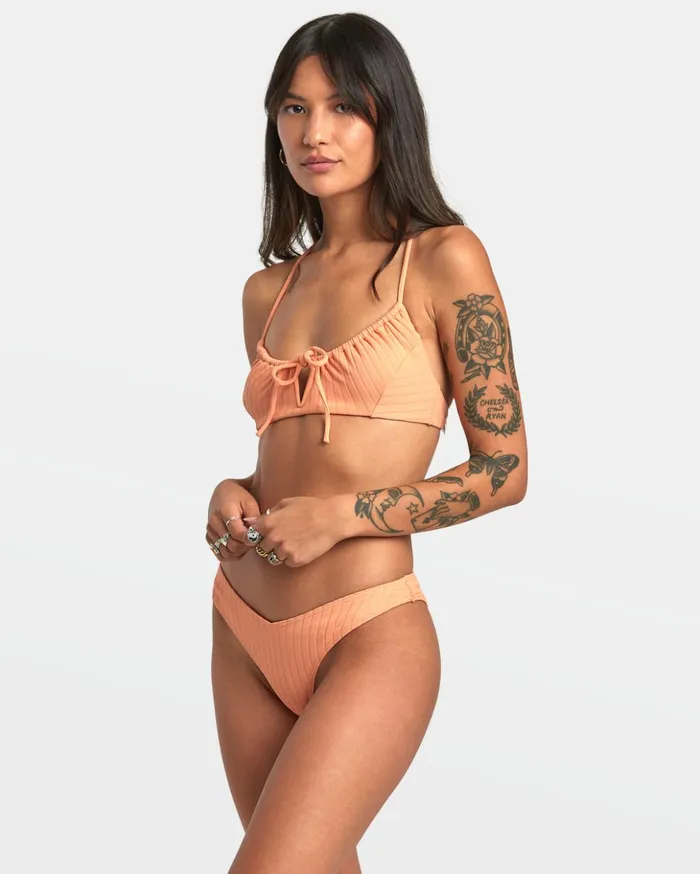 RVCA Bikini Bottoms Wide Rib Medium Bikini Bottoms Lilikoi 8211 Women