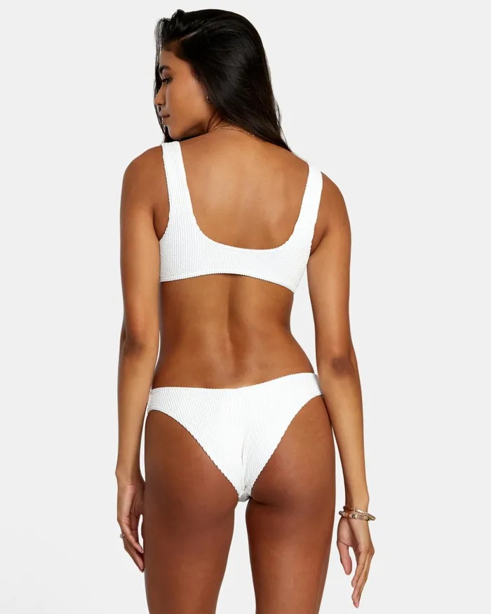 RVCA Bikini Tops Grooves Texture Bralette Bikini Top Whisper White 8211 Women