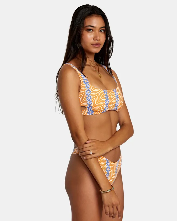 RVCA Bikini Tops Micro Magic Reversible Bra Bikini Top Tangerine 8211 Women