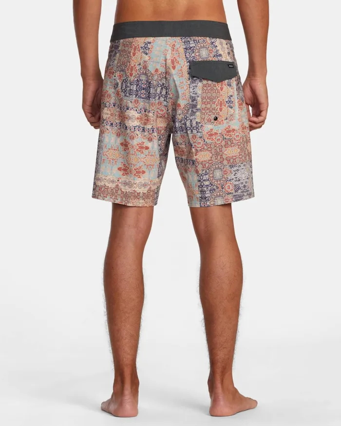RVCA Boardshorts Davis Trunk Elastic Waist Red Earth 8211 Men