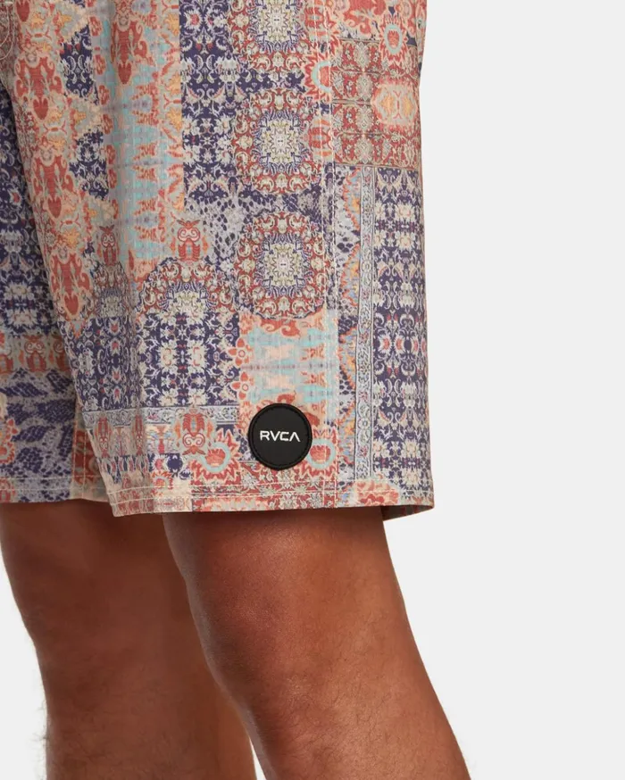 RVCA Boardshorts Davis Trunk Elastic Waist Red Earth 8211 Men
