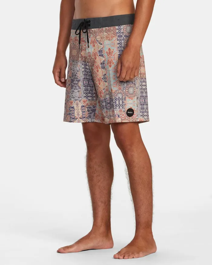 RVCA Boardshorts Davis Trunk Elastic Waist Red Earth 8211 Men
