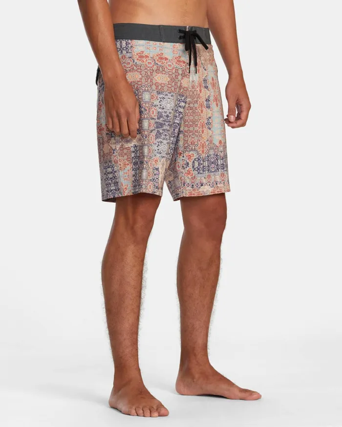 RVCA Boardshorts Davis Trunk Elastic Waist Red Earth 8211 Men