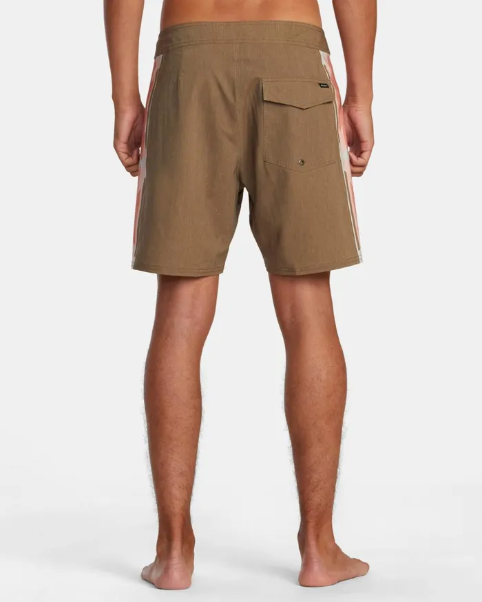 RVCA Boardshorts Two Harbors Trunk Elastic Waist Bombay Brown 8211 Men