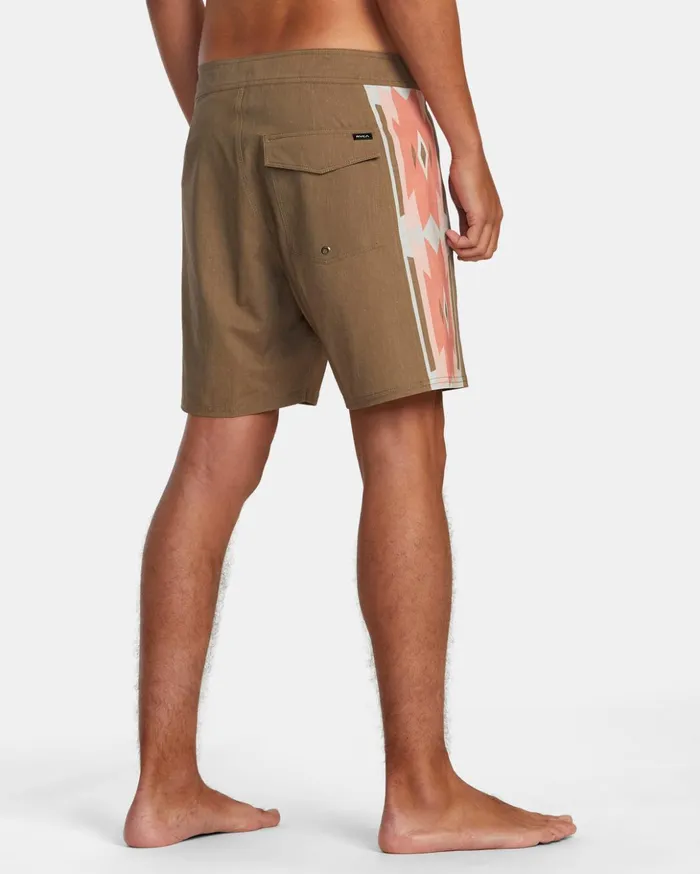 RVCA Boardshorts Two Harbors Trunk Elastic Waist Bombay Brown 8211 Men