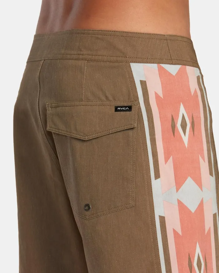 RVCA Boardshorts Two Harbors Trunk Elastic Waist Bombay Brown 8211 Men