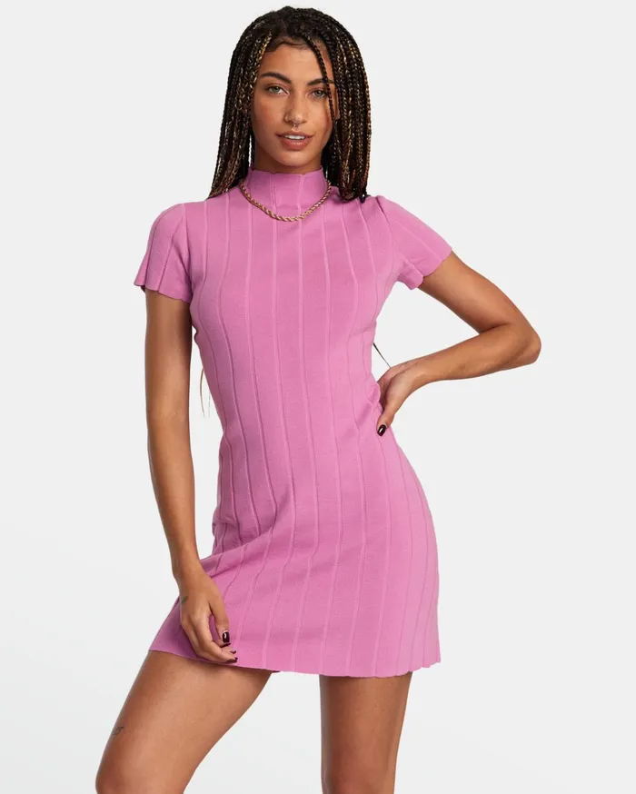 RVCA Dresses Rompers Jones Sweater Dress Meta Pink 8211 Women