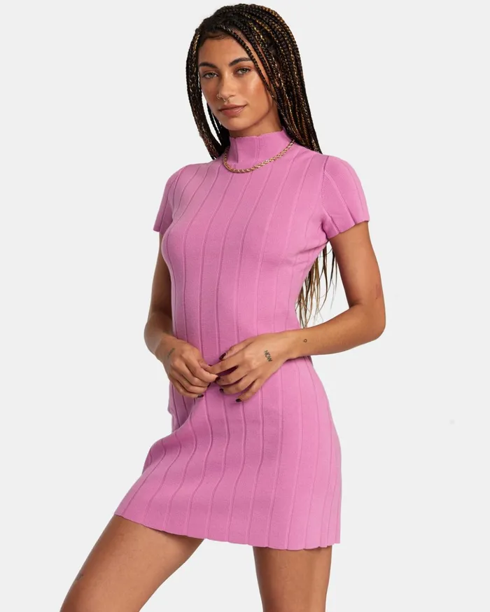 RVCA Dresses Rompers Jones Sweater Dress Meta Pink 8211 Women