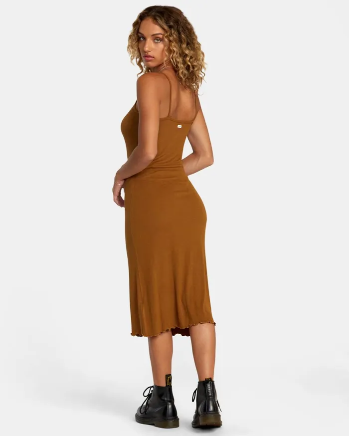 RVCA Dresses Rompers Slink Midi Dress Sienna 8211 Women