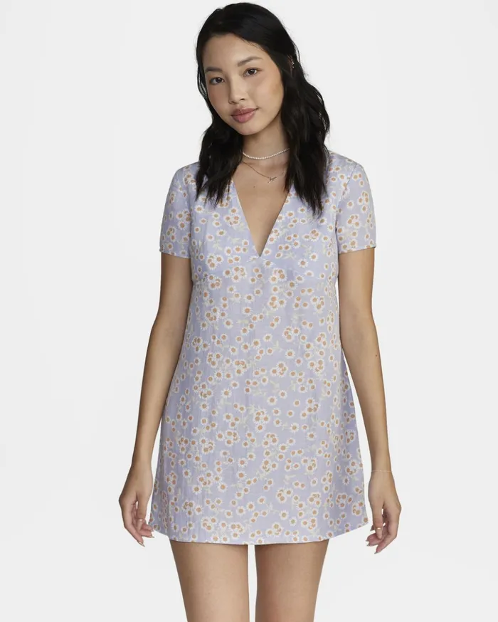 RVCA Dresses Rompers Veda Mini Dress Cosmic Sky 8211 Women