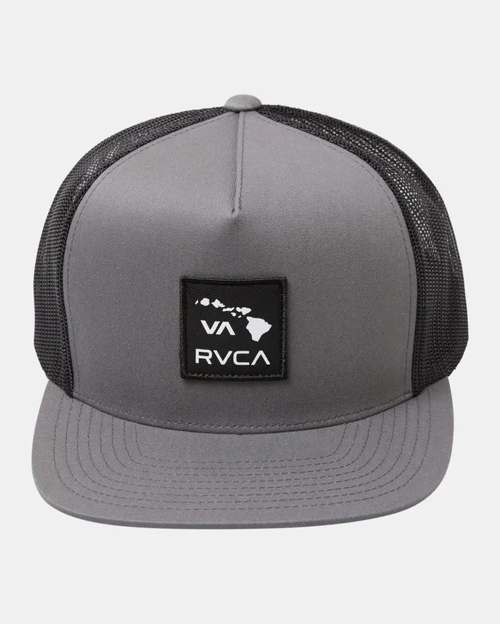 RVCA Hats Beanies VA ATW HAWAII PATCH TRUCKER Grey 8211 Men