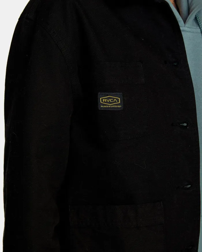 RVCA Jackets Recession Chore Coat True Black 8211 Women