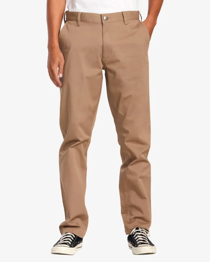 RVCA Pants Weekend Stretch Chino Pants Dark Khaki 8211 Men
