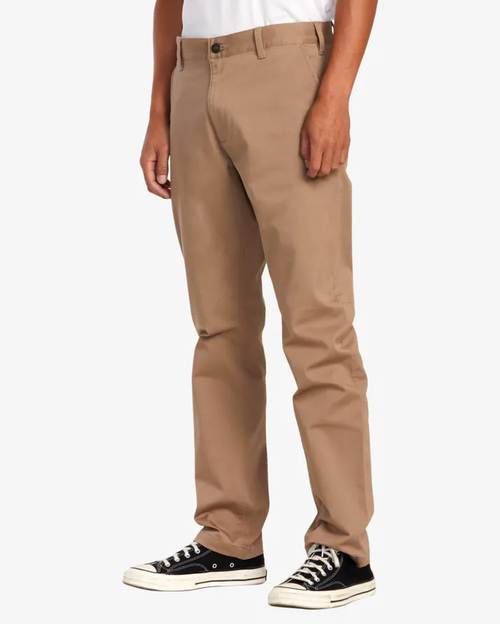 RVCA Pants Weekend Stretch Chino Pants Dark Khaki 8211 Men