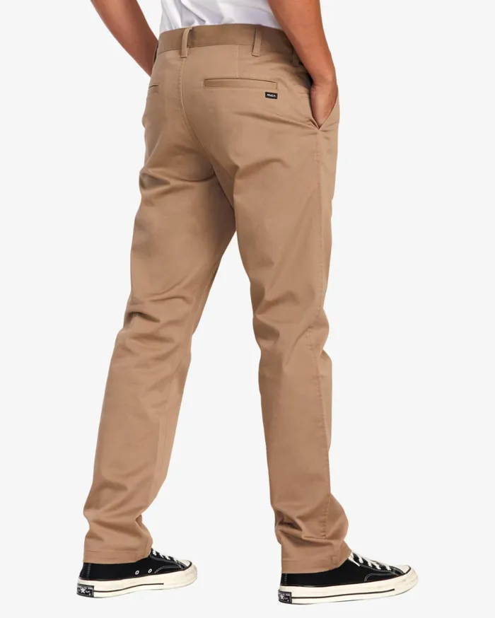 RVCA Pants Weekend Stretch Chino Pants Dark Khaki 8211 Men