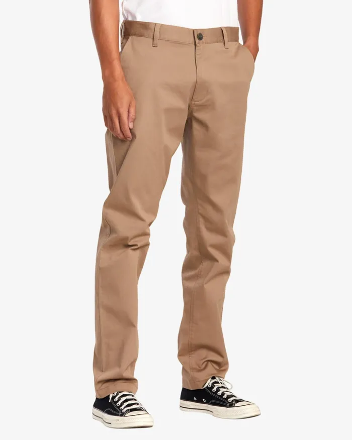 RVCA Pants Weekend Stretch Chino Pants Dark Khaki 8211 Men