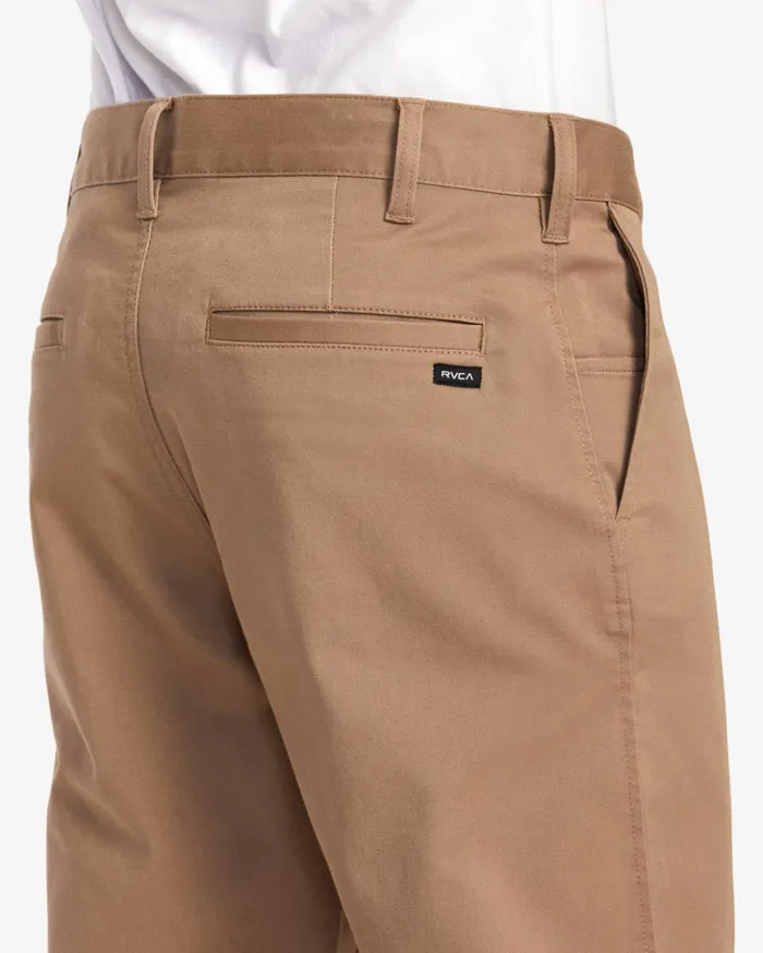 RVCA Pants Weekend Stretch Chino Pants Dark Khaki 8211 Men