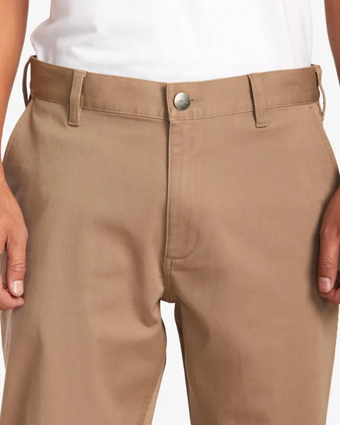 RVCA Pants Weekend Stretch Chino Pants Dark Khaki 8211 Men