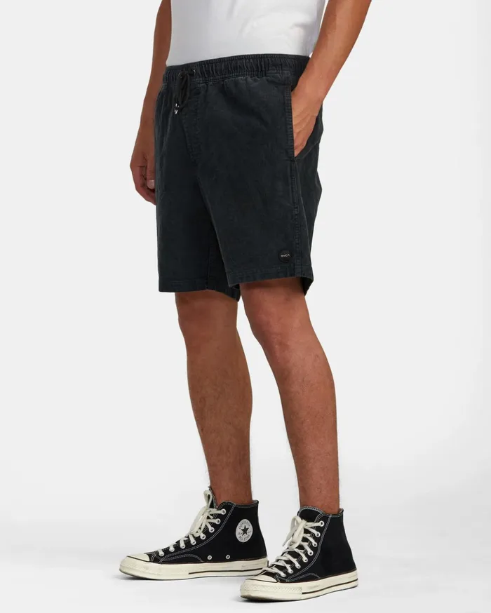 RVCA Shorts Hybrids Escape Elastic Waist Corduroy Shorts 17 Black 8211 Men