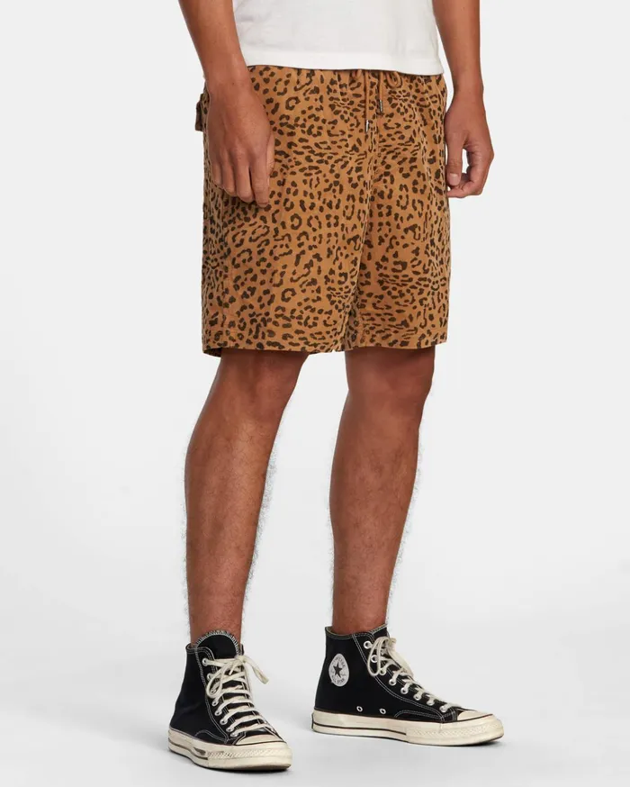 RVCA Shorts Hybrids Escape Elastic Waist Corduroy Shorts 17 Cheetah 8211 Men RVCA Shorts Hybrids Escape Elastic Waist Corduroy Shorts 17 Cheetah 8211 Men