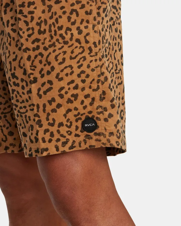 RVCA Shorts Hybrids Escape Elastic Waist Corduroy Shorts 17 Cheetah 8211 Men RVCA Shorts Hybrids Escape Elastic Waist Corduroy Shorts 17 Cheetah 8211 Men