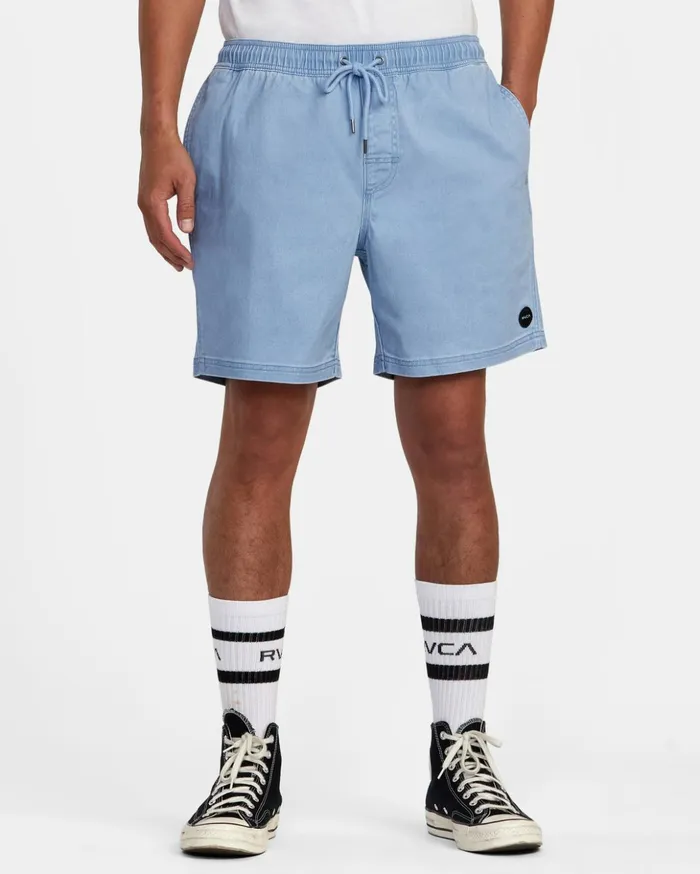 RVCA Shorts Hybrids Escape Elastic Waist Walkshorts 17 Deja Blue 8211 Men