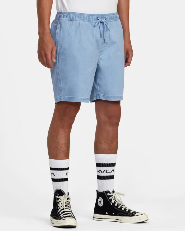 RVCA Shorts Hybrids Escape Elastic Waist Walkshorts 17 Deja Blue 8211 Men