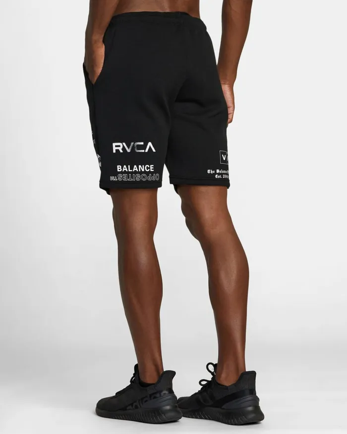 RVCA Shorts Hybrids VA Sport 19034 Sports Sweat Shorts Blackwhite 8211 Men